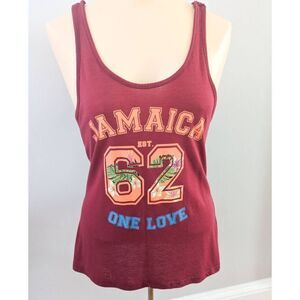 Jamaica One Love Racerback Tank Top Red